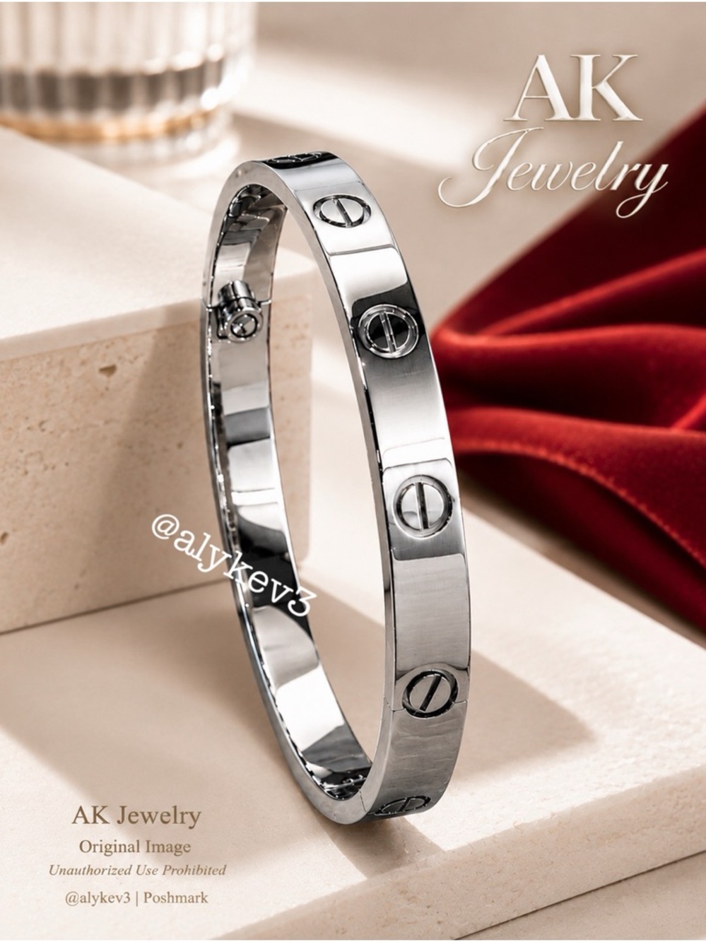 💎LUXURY AK Jewelry™ BRACELET 16 to 22cm Silver Cuff Bangle, Bracelet Screw-Twist
